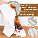 Pet Mom,Art Design,Playful,Halloween,Gift For Mother,Pet Lovers,Photo - Halloween Theme Accessories 3D Cartoon - Custom Photo 3D Halloween Themed Pet Spooky Costume Gift For Pet Lovers - Personalized Kitchen Towel