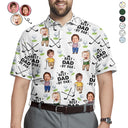 Custom Photo Best Daddy By Par Cartoon Kid - Personalized Polo Shirt