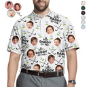 Custom Photo Best Daddy By Par Golf Lover - Personalized Polo Shirt