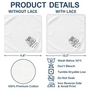 Art Design,Sentimental,Gift For Mother,Wedding,Photo - Pencil Sketch - Bold - Custom Photo Bold Sketch Mother Of The Bride Groom Keepsake - Personalized Handkerchief