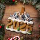 Custom Photo Christmas Family - Personalized Custom Shaped Wooden Ornament