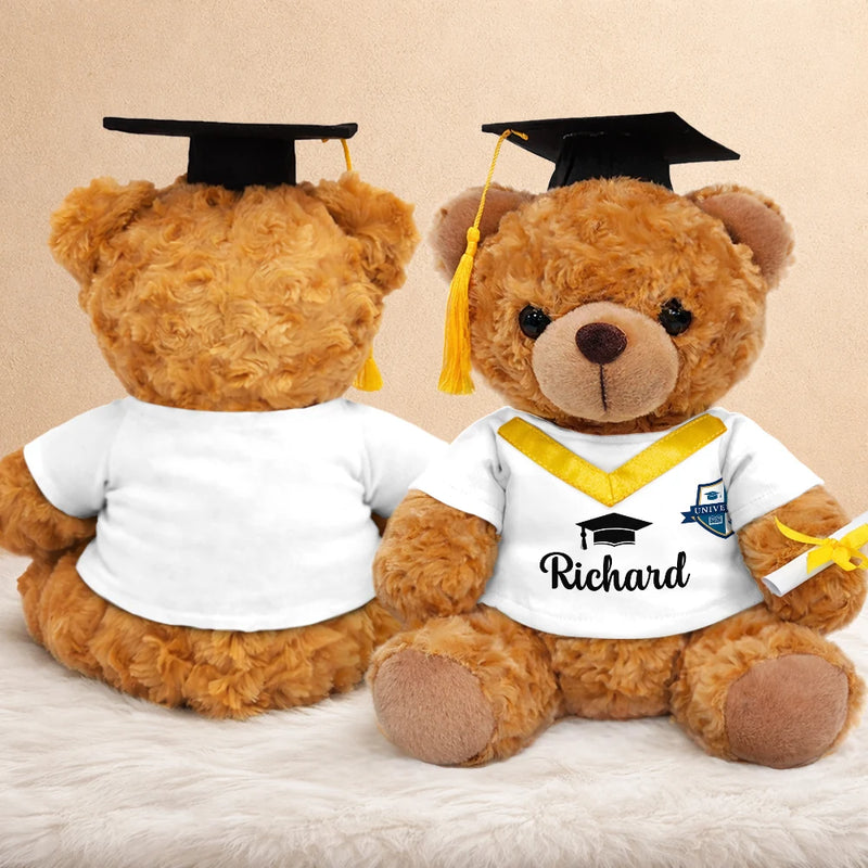 Graduation,Gift For Daughter,Dad - Daughters (Adult),Mom - Daughters (Adult),Happy,Dad - Sons,Gift For Son,Mom - Sons - Custom Photo Congratulations Graduates - Personalized Teddy Bear