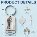 Gift For Couples, Married Couple, Custom Photo, Romantic, Remove BG Photo - Custom Photo Couples Wedding Engaged Bachelor Party - Personalized Stainless Steel Keychain