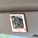 Custom Photo Drive Safe Handsome Playing Card - Personalized Custom Shaped Car Visor Clip