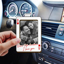 Custom Photo Drive Safe Handsome Playing Card - Personalized Custom Shaped Car Visor Clip