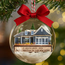 Custom Photo First Christmas In Our New Home - Personalized 3D Acrylic Ball Ornament