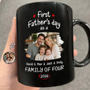 Custom Photo First Time Ever As A Family Of Three - Personalized Mug