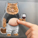 Custom Photo Funny Belly Cat Dog Pet Figure - Personalized Squishy Acrylic Fridge Magnet