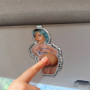 Custom Photo Hope Your Day Is Nice - Personalized Squishy Acrylic Car Visor Clip