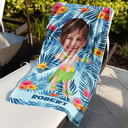 Custom Photo Hula Dancing - Personalized Beach Towel
