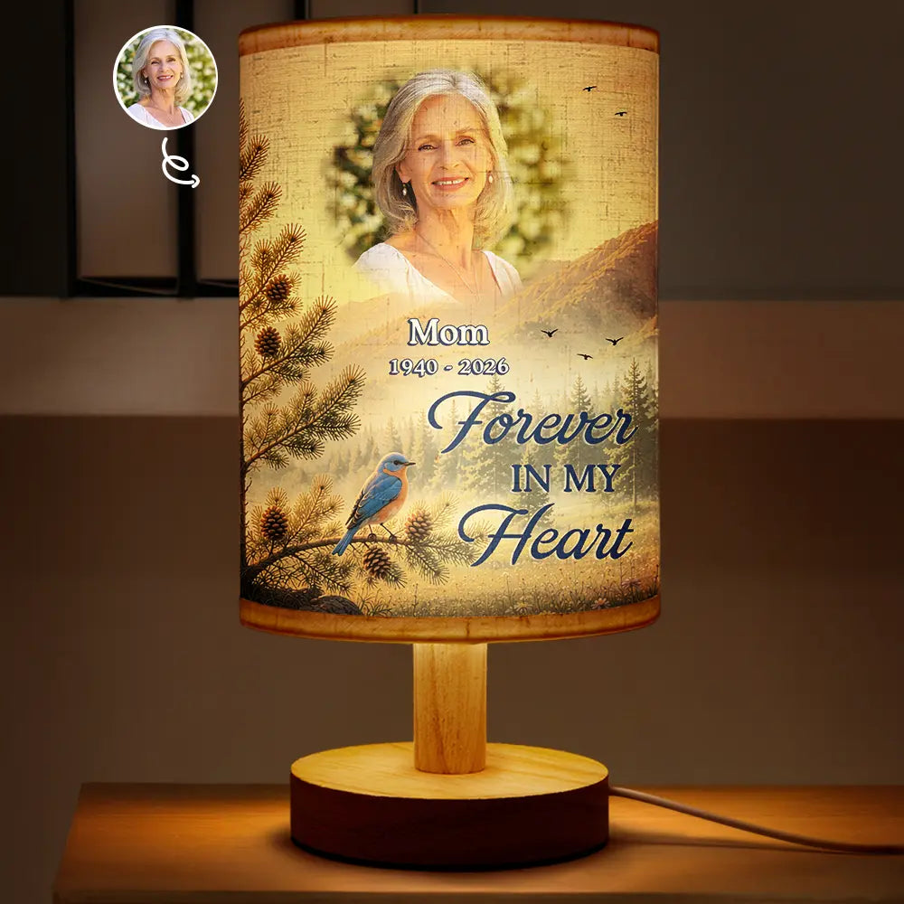 Memorial Loved One,Christmas,Custom Photo,Sympathetic,Family,Memorial,Upload Full Photo - Custom Photo I'm Always With You Memorial Gift - Personalized Fabric Lamp