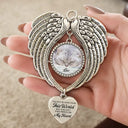 Sentimental,Christmas,Custom Photo,Pet Lovers,Memorial,Upload Full Photo - Custom Photo Memorial Pet I Will Carry You With Me - Personalized Angel Wings Photo Ornament