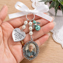 Sentimental,Custom Photo,Family,Wedding,Upload Full Photo - Custom Photo Missing You As I Walk Down The Aisle - Personalized Photo Bouquet Charm