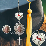 Vector,Photo,Graduation,Memorial,Gift For Yourself,Gift For Daughter,Gift For Son,Sad - Custom Photo My Soul Knows That You Are At Peace - Personalized Graduation Tassel Charm
