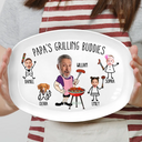 Custom Photo Papa's Grilling Plate - Personalized Plate