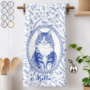 Art Design,Cozy,Pet Lovers,Photo - Pencil Sketch - Remove BG - Custom Photo Pencil Sketch Dog Cat Pet Portrait Toile Remembrance - Personalized Kitchen Towel