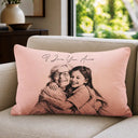 Custom Photo Pencil Sketch Family Dog Cat Portrait - Personalized Pillow