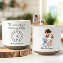 Custom Photo Realistic Watercolor Art The Moment You Became My Daddy Mommy Date And Time - Personalized Pottery Mug