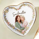 Art Design,Gift For Bestie,Photo - Semi Realistic Portrait,Happy - Custom Photo Semi Realistic Portrait Besties Forever - Personalized Ring Dish