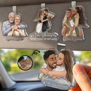 Custom Photo Semi Realistic Portrait Family Couple Pet Lovers Portrait - Personalized Custom Shaped Acrylic Car Visor Clip