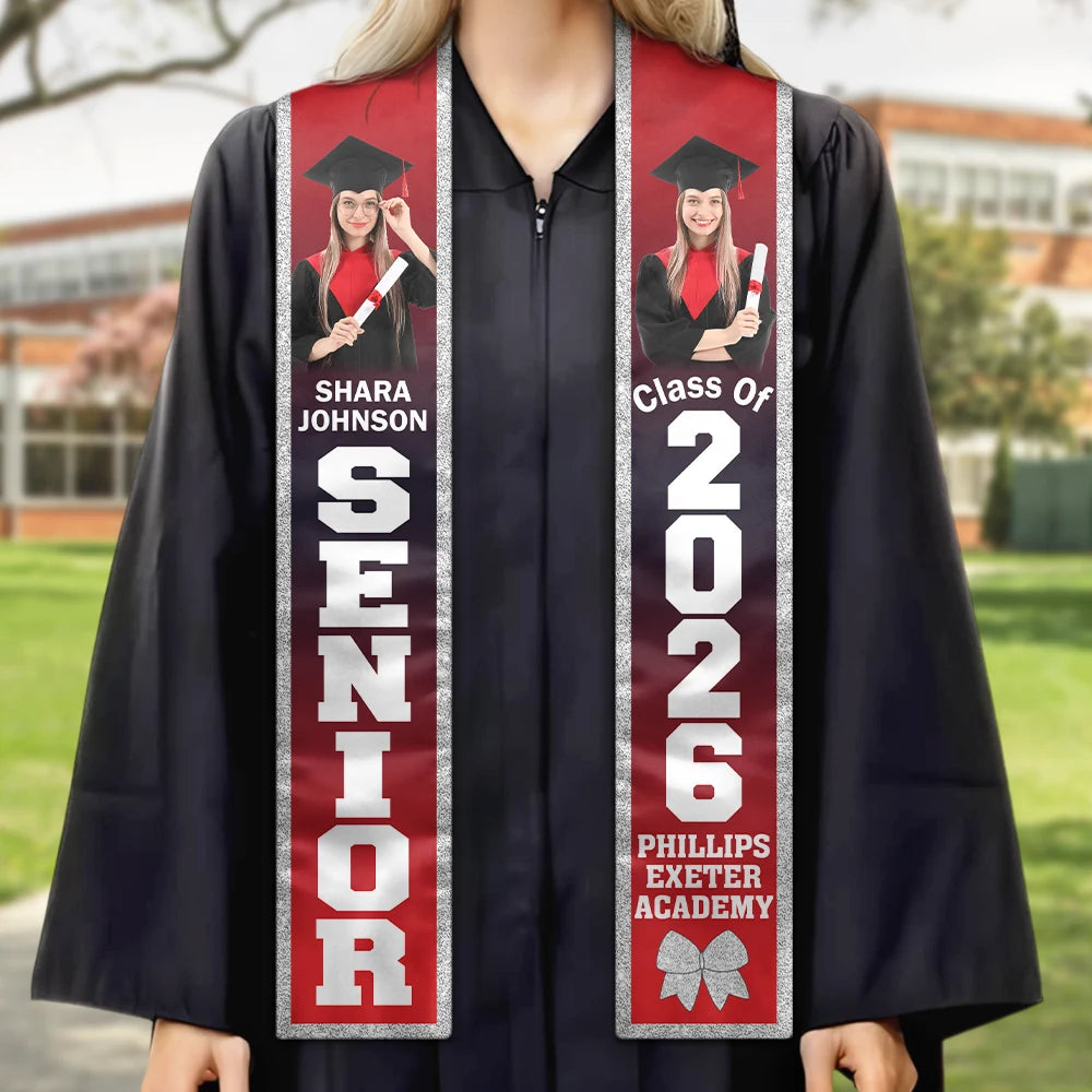 Custom Photo Senior Graduation - Personalized Stoles