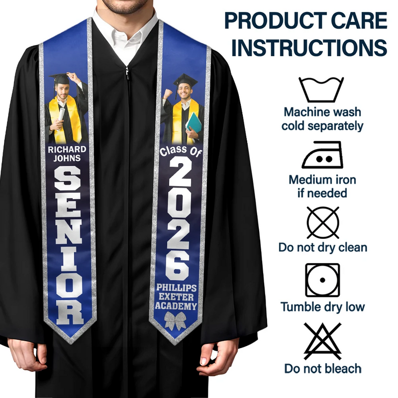 Custom Photo Senior Graduation - Personalized Stoles