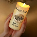 Art Design,Pet Memorial,Cozy,Pet Lovers,Memorial,Photo - Sleeping Pet Angle Wing - Custom Photo Sleeping Angel Your Light Will Always Shine Memorial Dog Cat Remembrance - Personalized Flameless LED Candle