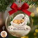 Art Design,Sentimental,Christmas,Pet Lovers,Memorial,Photo - Sleeping Dog Cat Baby - Custom Photo Sleeping Angel Your Wings Were Ready Dog Pet Lovers Memorial - Personalized 3D Acrylic Ball Ornament