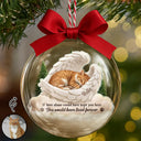Art Design,Sentimental,Christmas,Pet Lovers,Memorial,Photo - Sleeping Dog Cat Baby - Custom Photo Sleeping Angel Your Wings Were Ready Dog Pet Lovers Memorial - Personalized 3D Acrylic Ball Ornament