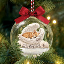 Art Design,Sentimental,Christmas,Pet Lovers,Memorial,Photo - Sleeping Dog Cat Baby - Custom Photo Sleeping Angel Your Wings Were Ready Dog Pet Lovers Memorial - Personalized 3D Acrylic Ball Ornament