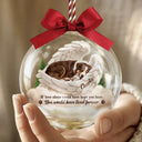 Art Design,Sentimental,Christmas,Pet Lovers,Memorial,Photo - Sleeping Dog Cat Baby - Custom Photo Sleeping Angel Your Wings Were Ready Dog Pet Lovers Memorial - Personalized 3D Acrylic Ball Ornament