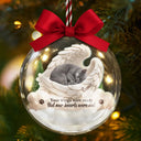 Art Design,Sentimental,Christmas,Pet Lovers,Memorial,Photo - Sleeping Dog Cat Baby - Custom Photo Sleeping Angel Your Wings Were Ready Dog Pet Lovers Memorial - Personalized 3D Acrylic Ball Ornament