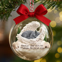 Art Design,Sentimental,Christmas,Pet Lovers,Memorial,Photo - Sleeping Dog Cat Baby - Custom Photo Sleeping Angel Your Wings Were Ready Dog Pet Lovers Memorial - Personalized 3D Acrylic Ball Ornament