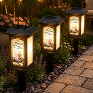 Art Design,Memorial Loved One,Christmas,Sympathetic,Family,Memorial,Photo - Stained Glass - Custom Photo Stained Glass Not A Day Goes By That You Are Not Missed - Personalized Solar Garden Light