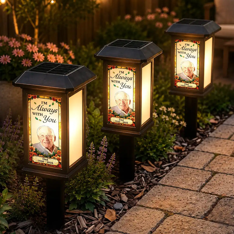 Art Design,Memorial Loved One,Christmas,Sympathetic,Family,Memorial,Photo - Stained Glass - Custom Photo Stained Glass Not A Day Goes By That You Are Not Missed - Personalized Solar Garden Light