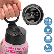 Graduation,Gift For Grandkids,Gift For Kids,Happy,Vector - Cute Graduation Kid Kindergarten Preschool - Personalized Kids Water Bottle