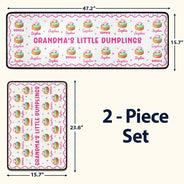 Gifts For Her,Sentimental,Christmas,Gift For Grandma,Icon - Grandma's Little Dumplings In Steamer Basket Gift For Grandma Grandparents Family - Personalized Runner Rug