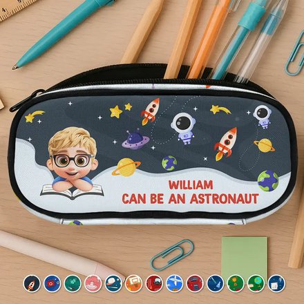 Cute Kid Can Be Doctor Teacher Firefighter Astronaut - Personalized Pencil Case