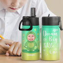 Gift For Kids, Back To School - Custom Photo Cute Kid Cosplay Animal - Personalized Kids Water Bottle