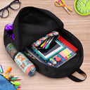 Adorable,Back To School,Football (Soccer),Gift For Kids,Vector - Cute Kid Soccer With Neon Flames - Personalized Kids Backpack
