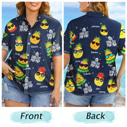 Gift For Grandpa, Gift For Father, Happy - Cute Pineapples In Sunglasses The Coolest Dad - Personalized Hawaiian Shirt