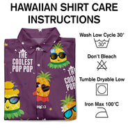 Gift For Grandpa, Gift For Father, Happy - Cute Pineapples In Sunglasses The Coolest Dad - Personalized Hawaiian Shirt