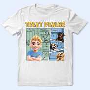 Pet Lovers,Pet Mom,Pet Dad - Funny Comic Pet Lover Treat Dealer Cute Dog Cat - Personalized T Shirt