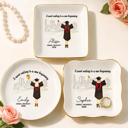 A Sweet Ending To A New Beginning - Personalized Ring Dish