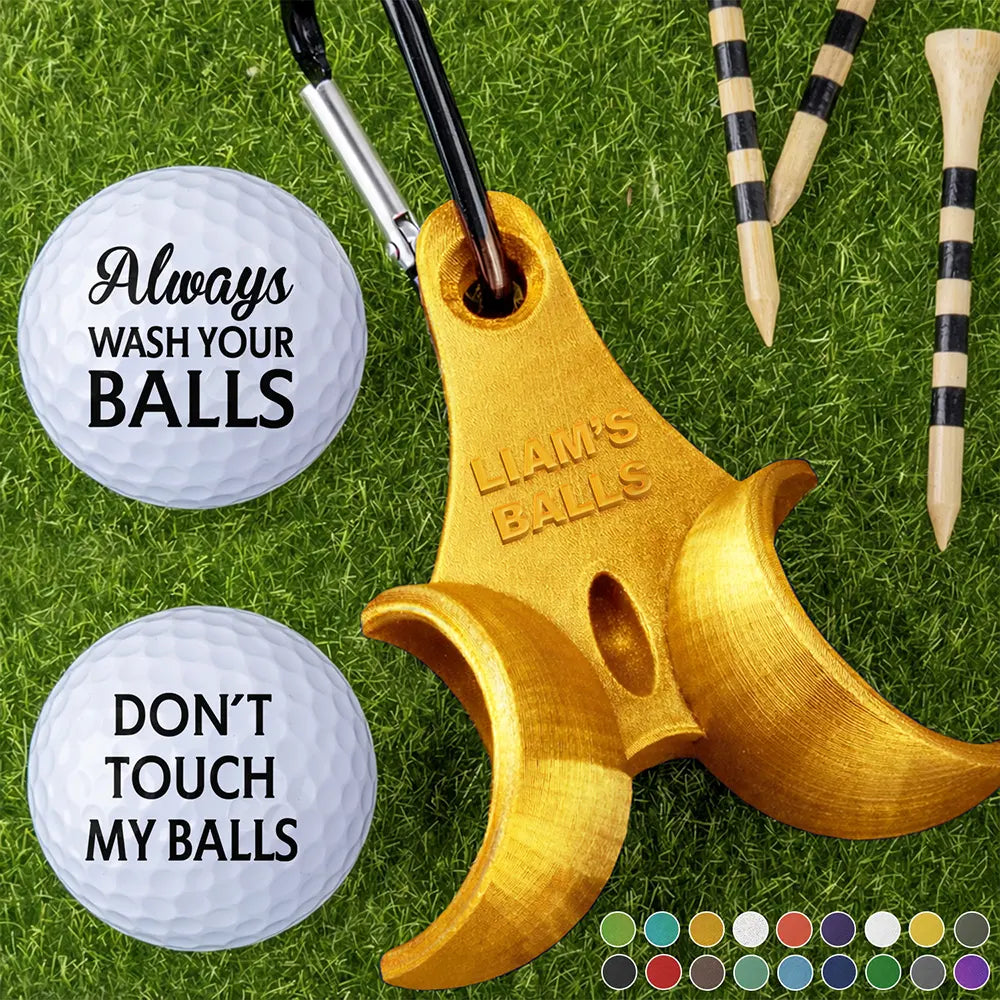 Funny,Golf,Sport Dad,Gift For Husband,Gift For Boyfriend,Gift For Men,Gift For Yourself,Gift For Grandpa,Dad's Hobby,Grandma's Hobby,Gift For Father - My Lucky Balls If Found Return To This Guy - Personalized 3D Printed Golf Ball Tee Holder
