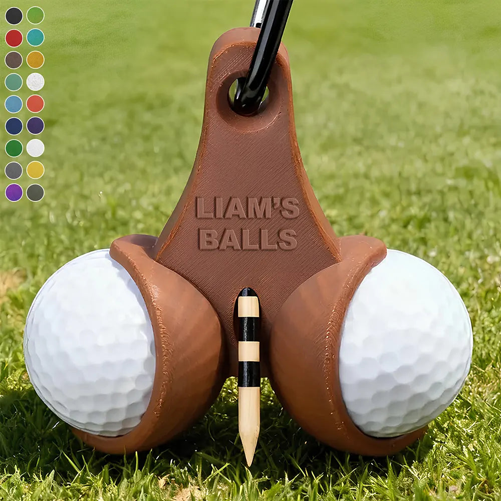 Funny,Golf,Sport Dad,Gift For Husband,Gift For Boyfriend,Gift For Men,Gift For Yourself,Gift For Grandpa,Dad's Hobby,Grandma's Hobby,Gift For Father - Custom Photo My Lucky Balls - Personalized 3D Printed Golf Ball Tee Holder