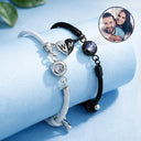 Gift For Couples,Old Couples,Gift For Husband,Gift For Wife,Gift For Boyfriend,Gift For Girlfriend,LGBT,Love - Custom Photo You And Me We Got This Couple - Personalized Photo Projection Bracelet Magnetic Initial