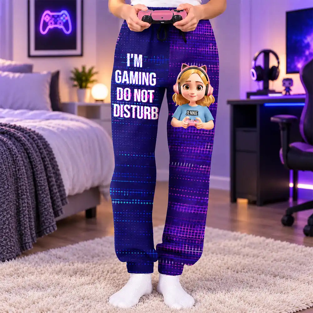 I Am Gaming Do Not Disturb 3D Effect Gamer - Personalized Sweatpants