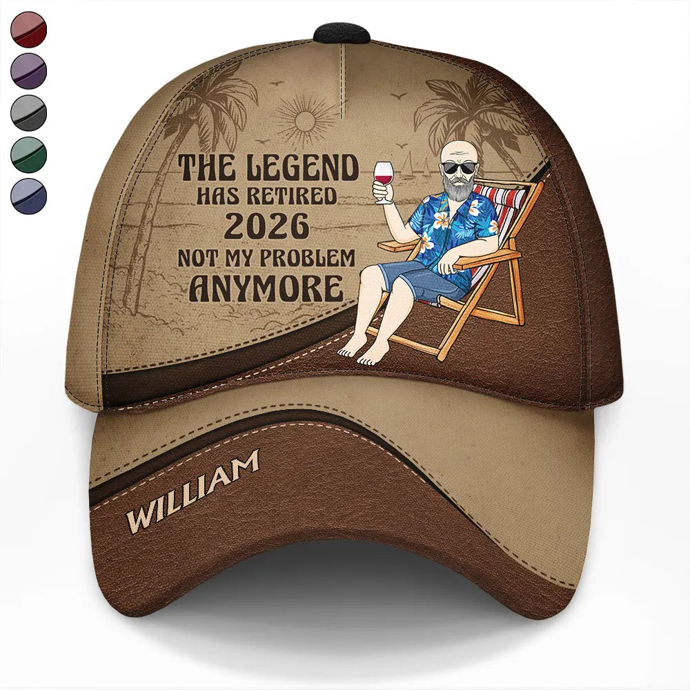 The Legend Has Retired Vintage - Personalized Classic Cap