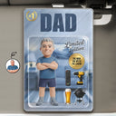 Gift For Husband,Gift For Yourself,Gift For Men,Gift For Father,Gift For Grandpa,Non-Eng,Photo - Toybox Figure,Humorous - Custom Photo Toybox Figure Dad Grandpa Limited Edition - Personalized Custom Shaped Acrylic Car Visor Clip